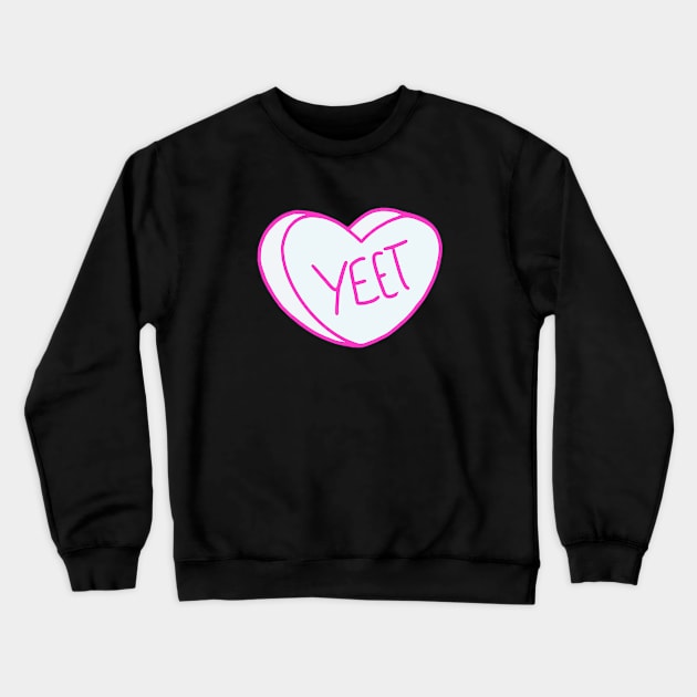 Yeet Pink Heart Crewneck Sweatshirt by ROLLIE MC SCROLLIE